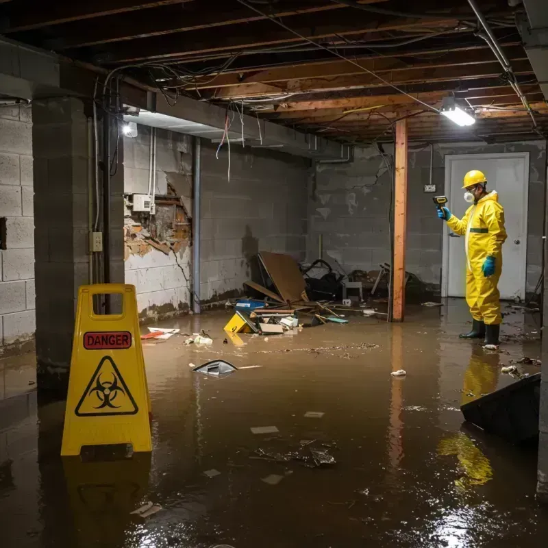 Flooded Basement Electrical Hazard in Moody County, SD Property